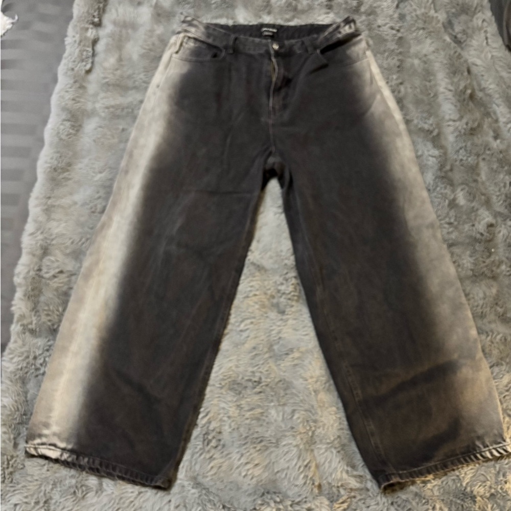 Men's Black Washed Jeans